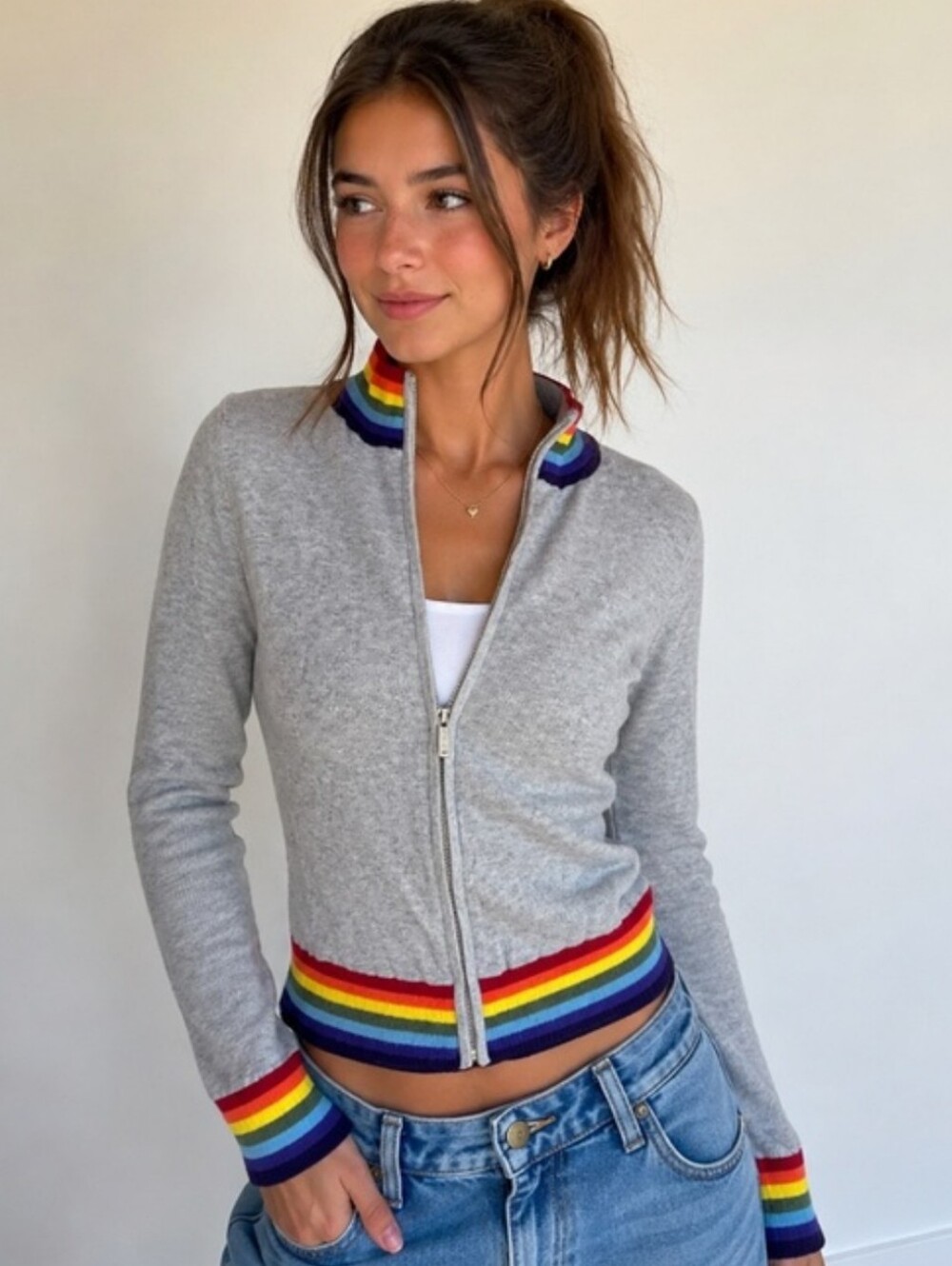 Madeline Thompson x Aqua MERLIN track sweater